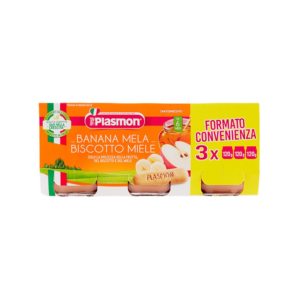 Plasmon      Pure me banane biskotë dhe mollë (6m+)
