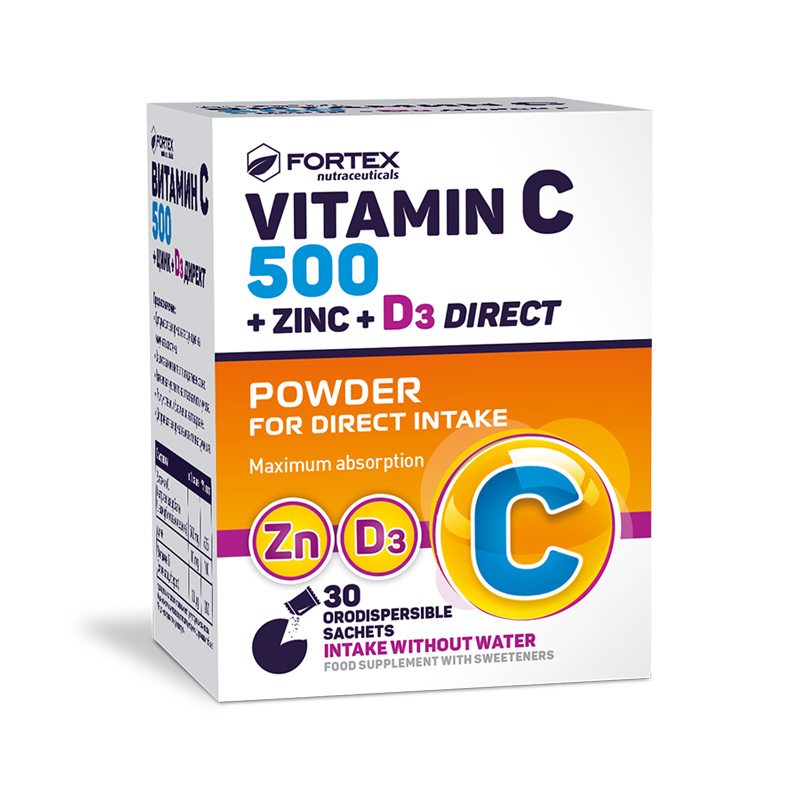 Fortex      Vitamin C 500 + Zink + D3 Direct