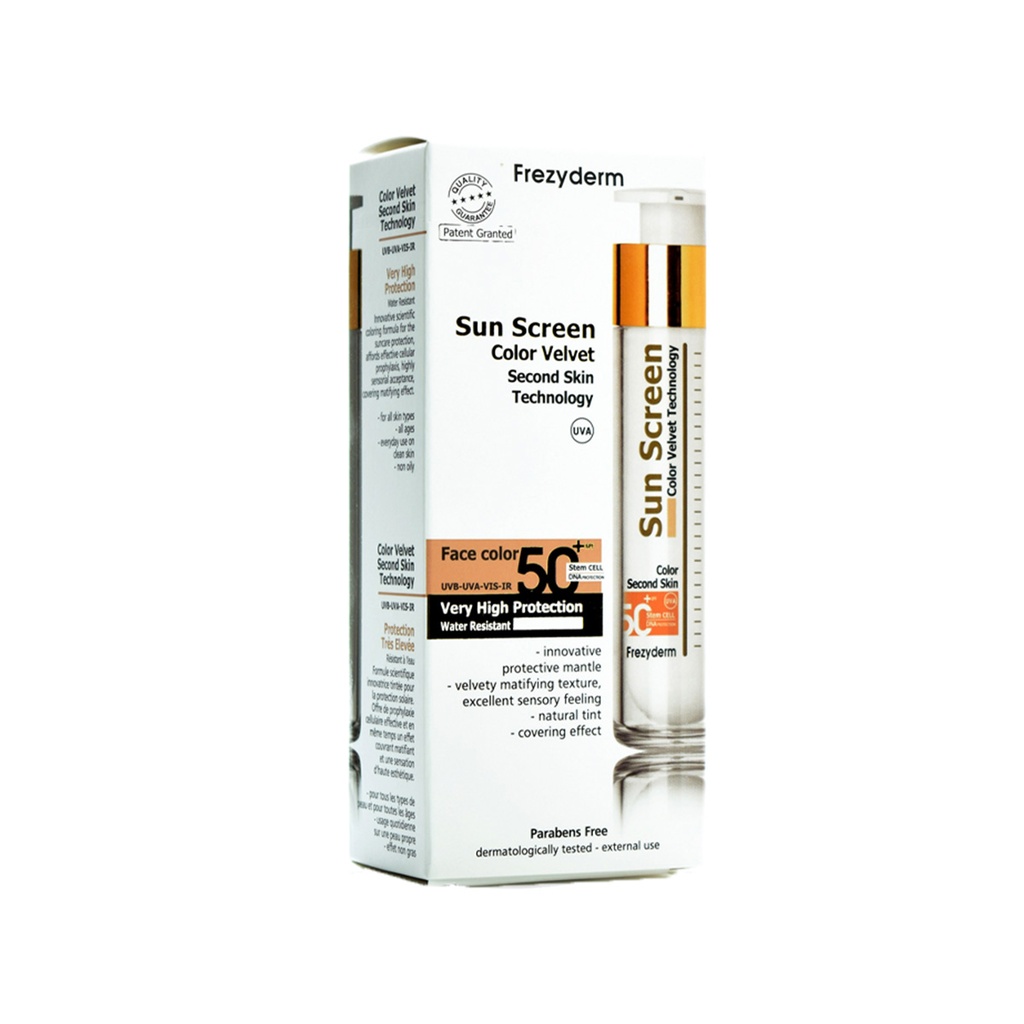 Frezyderm      Sun Screen Krem fytyre me ngjyrë Velvet SPF 50+
