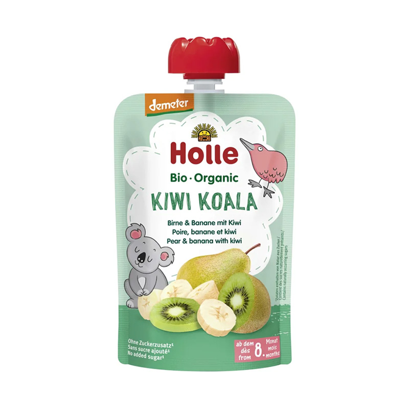 Holle      Kiwi Koala Pure frutash dardhë, banane dhe kivi (8m+)