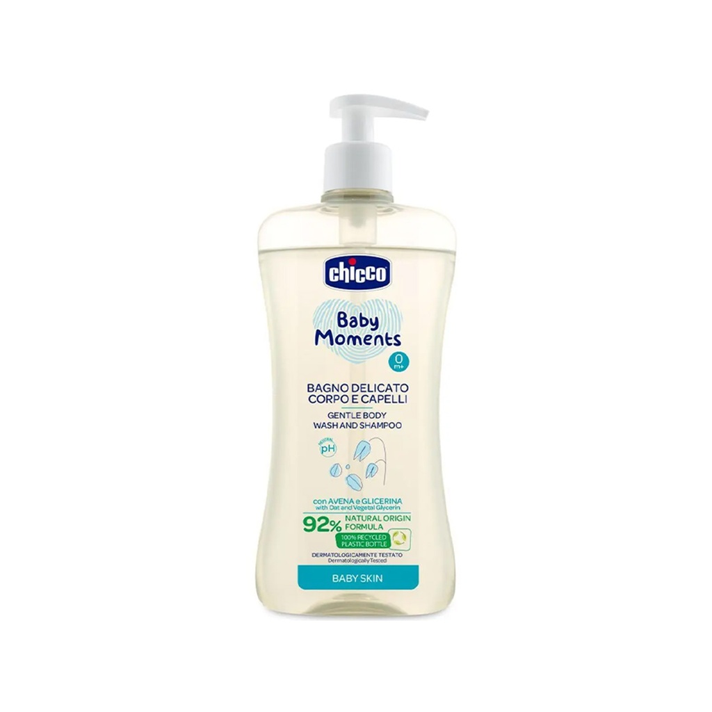 Chicco      Baby Moments Shampo delikate për flokët dhe trupin