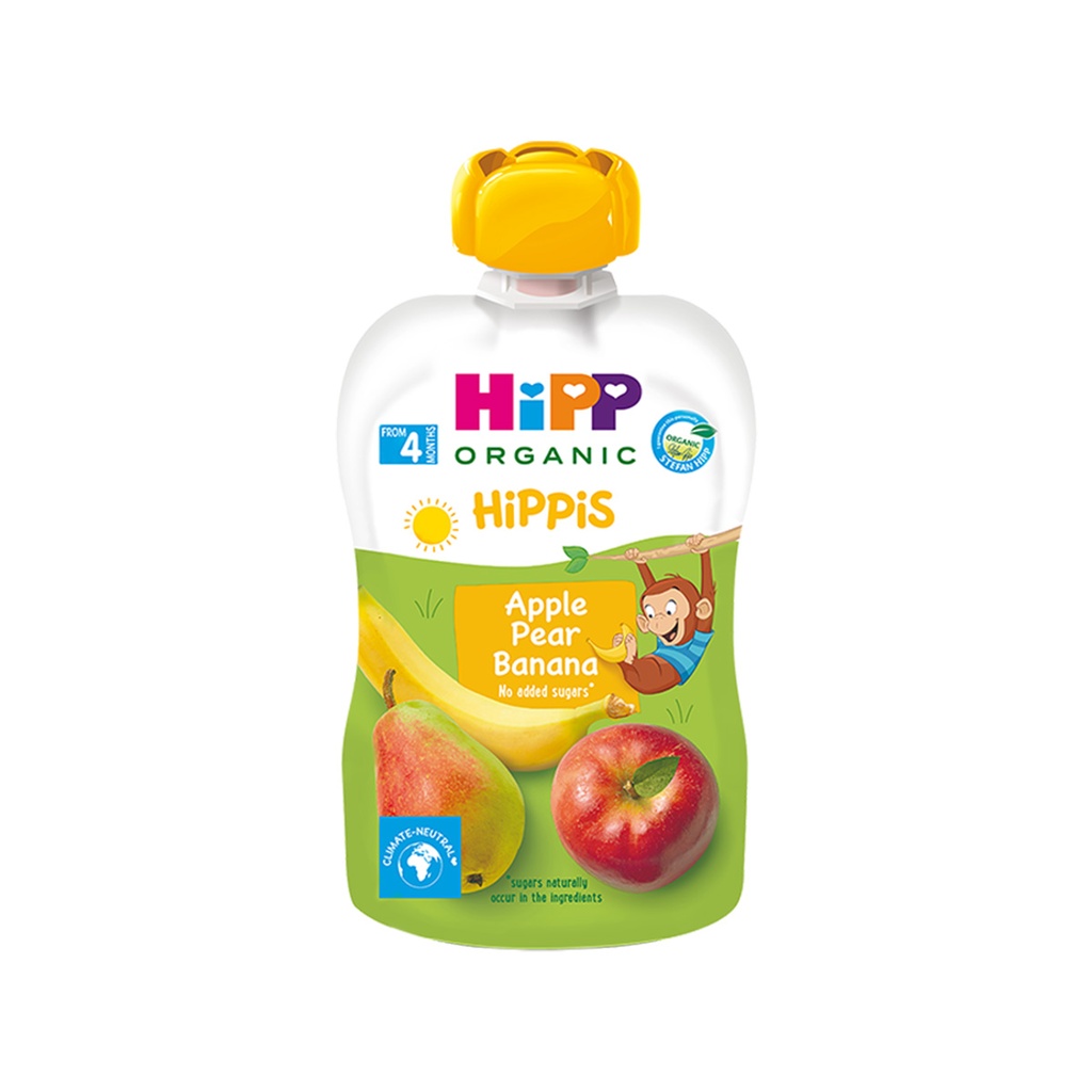 Hipp      HiPPiS mollë, dardhë, banane(4m+)