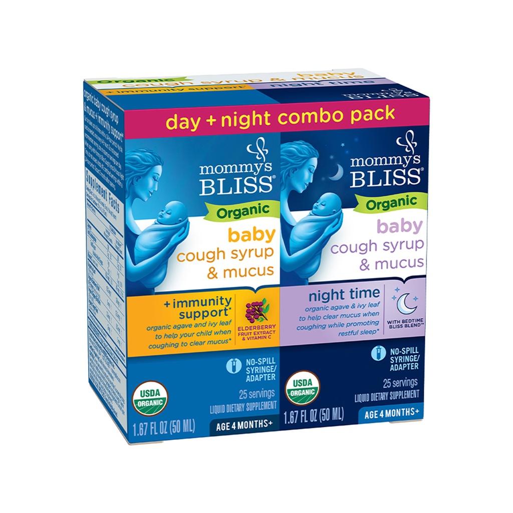 Mommy’s Bliss      Baby Cough Syrup & Mucus Immunity Support + Night Time Combo Pack