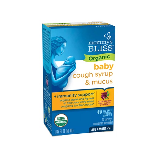 Mommys`s Bliss      Organic Baby Cough Syrup + Immunity Support (4m+)