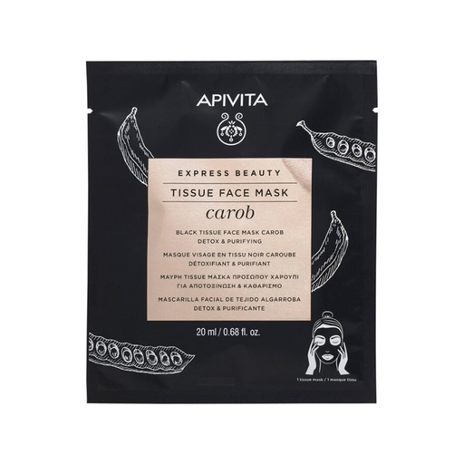 Apivita      Express Beauty Detox & Purifying Carob Tissue Face Mask