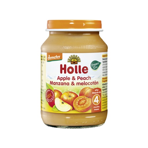 Holle      Pure me mollë dhe pjeshkë (4m+)