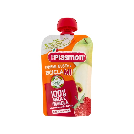 Plasmon      Spremi e Gusta mollë dhe luleshtrydhe (12m+)