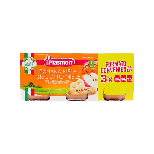 Plasmon      Pure me banane biskotë dhe mollë (6m+)