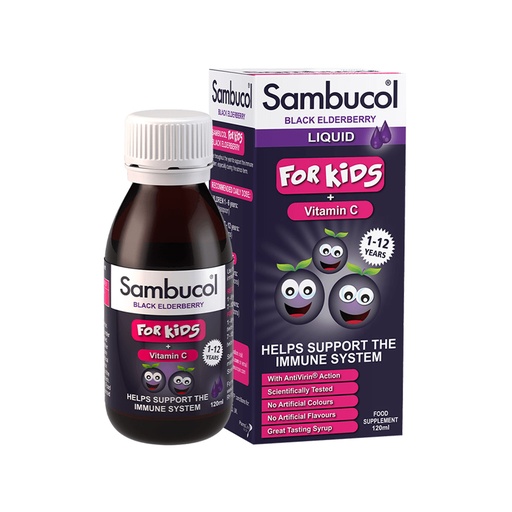 Sambucol      Black Elderberry shurup për fëmijë (mbi 1 vjeç)