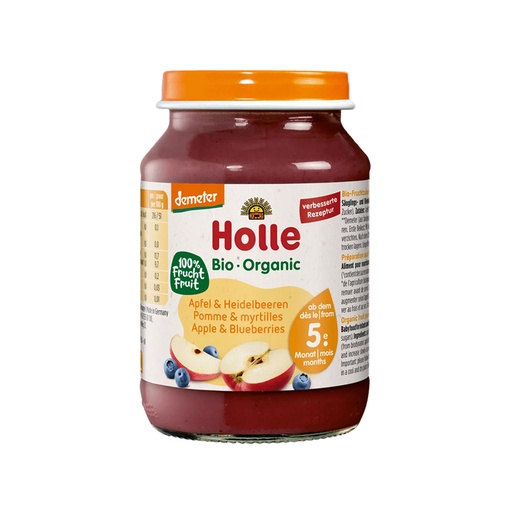 Holle      Pure me mollë dhe boronicë (4m+)