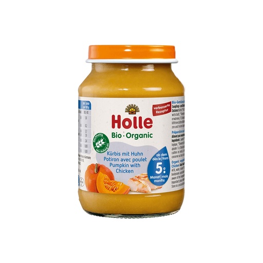 Holle      Pure me kungull dhe mish pule (4m+)