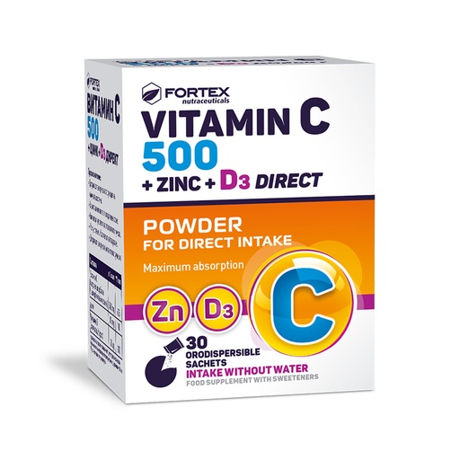 Fortex      Vitamin C 500 + Zink + D3 Direct