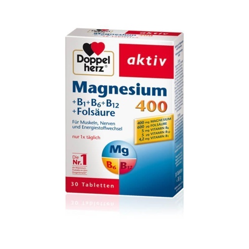 DoppelHerz      Magnesium 400 (+ B1 + B6 + B12 + Acid Folik)