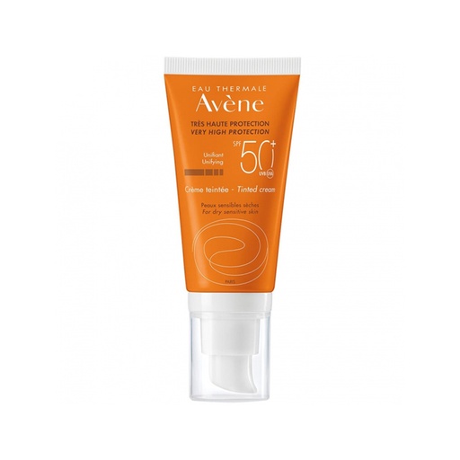 Avene      Krem me ngjyrë për lëkura të thata, të ndjeshme (SPF 50+)