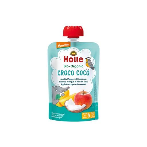 Holle      Croco Coco Pure frutash me mollë, mango dhe kokos (8m+)