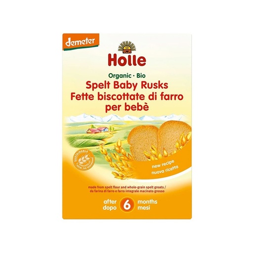 Holle      Spelt Baby Rusks (6m+)
