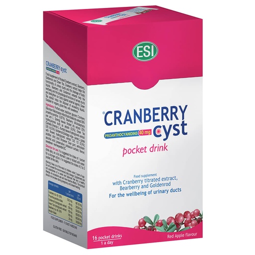 ESI      Cranberry Cyst (bustinë), suplement diuretik me boronicë