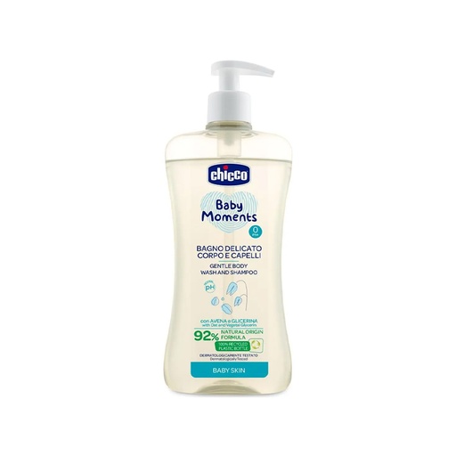 Chicco      Baby Moments Shampo delikate për flokët dhe trupin