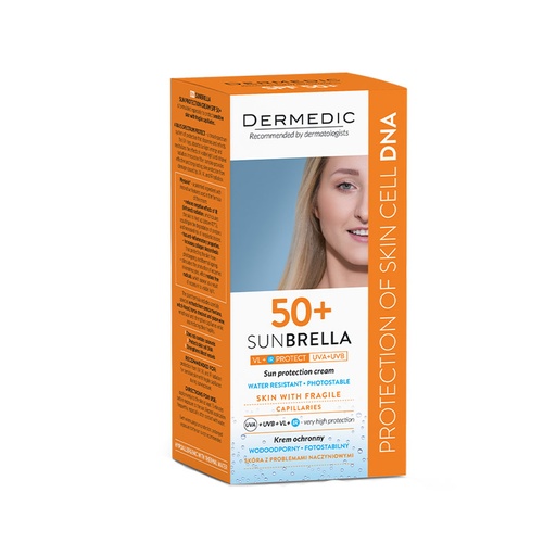 Dermedic      Sunbrella Sun mbrojtje për lëkura kuperoze (SPF 50+)