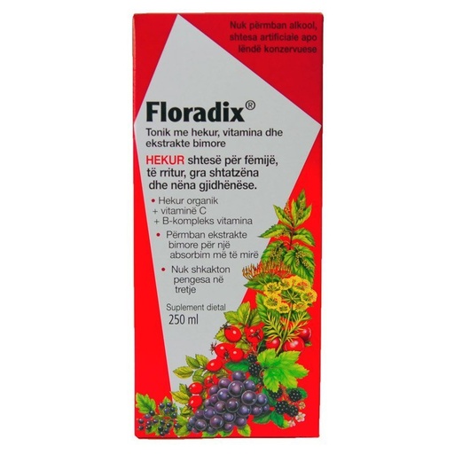 Floradix      Formulë mulitvitaminike e lëngët me përbërje hekuri