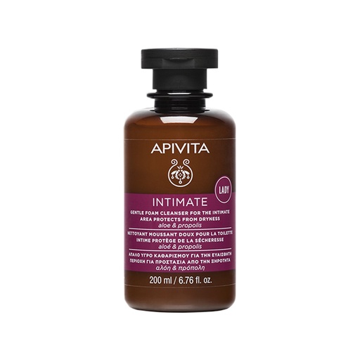 Apivita      Intimate Care Gentle Foam Cleanser      Protects from Dryness