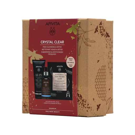 Apivita      Crystal Clear, Face Cleansing and Detox set